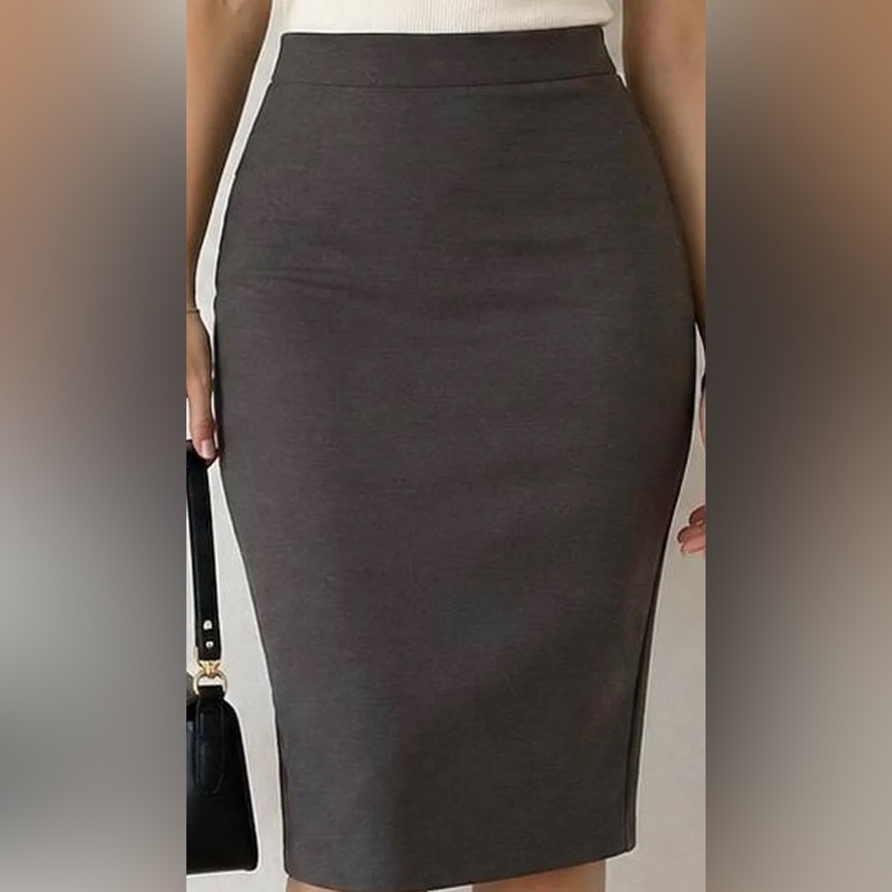 J.Crew Double Serge Pure Wool No. 2 Pencil Skirt Gray 47314 Sz 4 AB32 Career